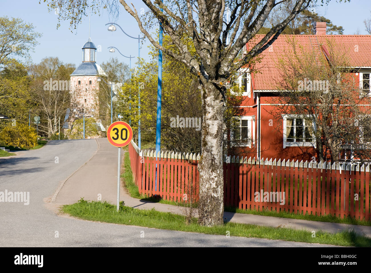 Vista del villaggio di Korppoo Turunmaa arcipelago del Mar Baltico Finlandia Foto Stock