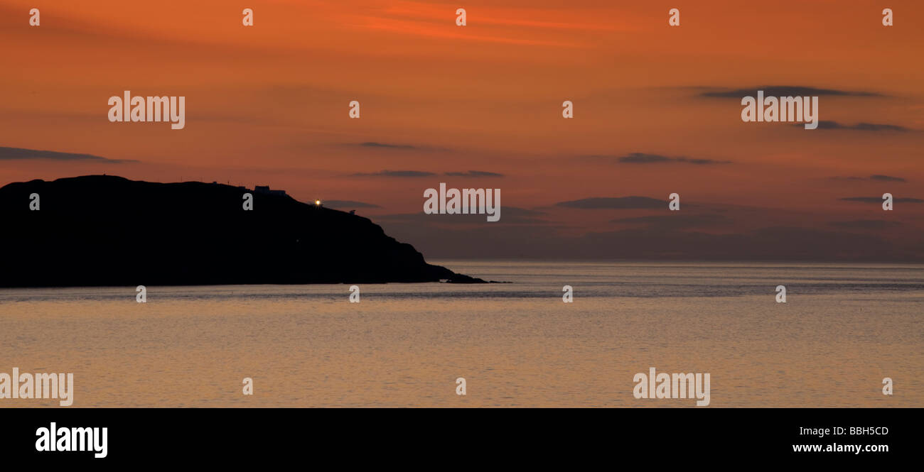 St Abbs Head al tramonto Foto Stock