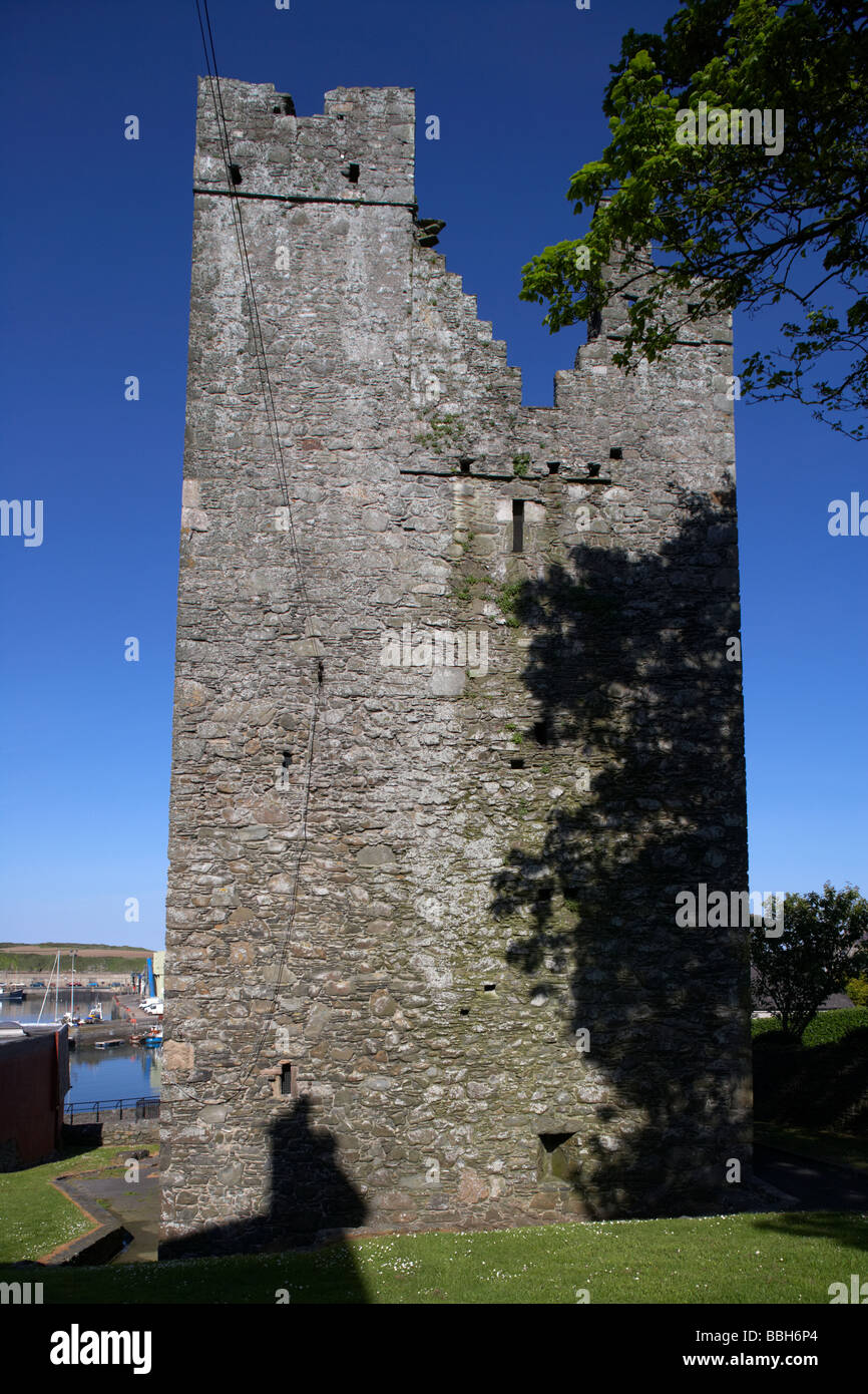 Il castello di jordans tower house ardglass contea di Down Irlanda del Nord Foto Stock