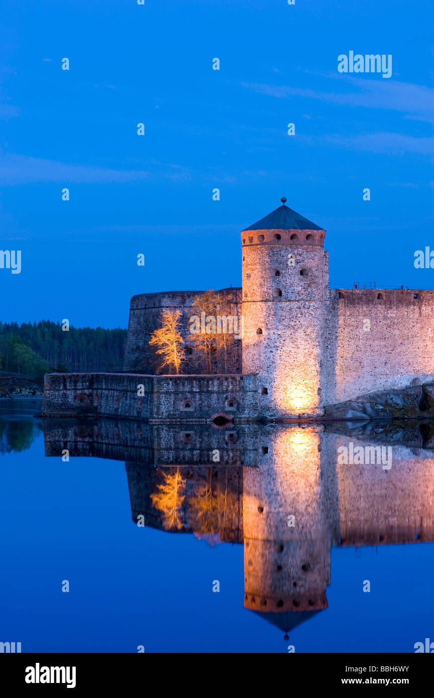 Olavinlinna castello Savonlinna Lakeland Carelia Finlandia Foto Stock