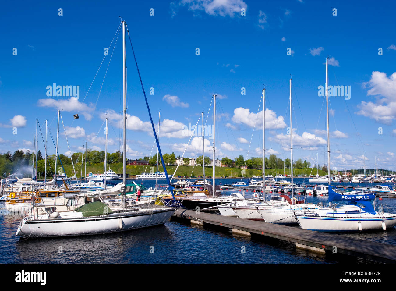 La scena del porto di Lappeenranta Lakeland Carelia Finlandia Foto Stock