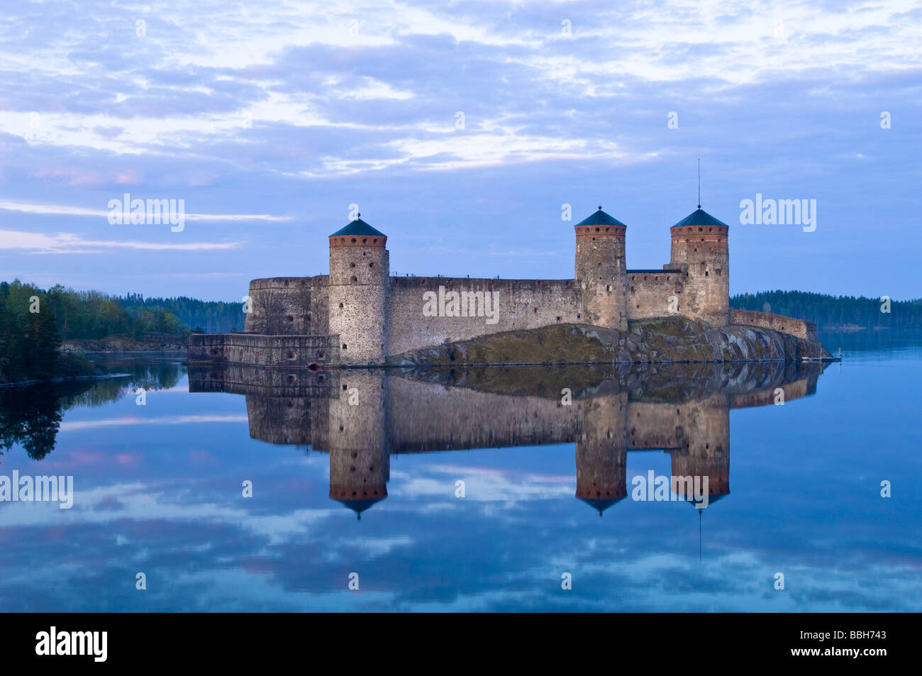 Olavinlinna castello Savonlinna Lakeland Carelia Finlandia Foto Stock