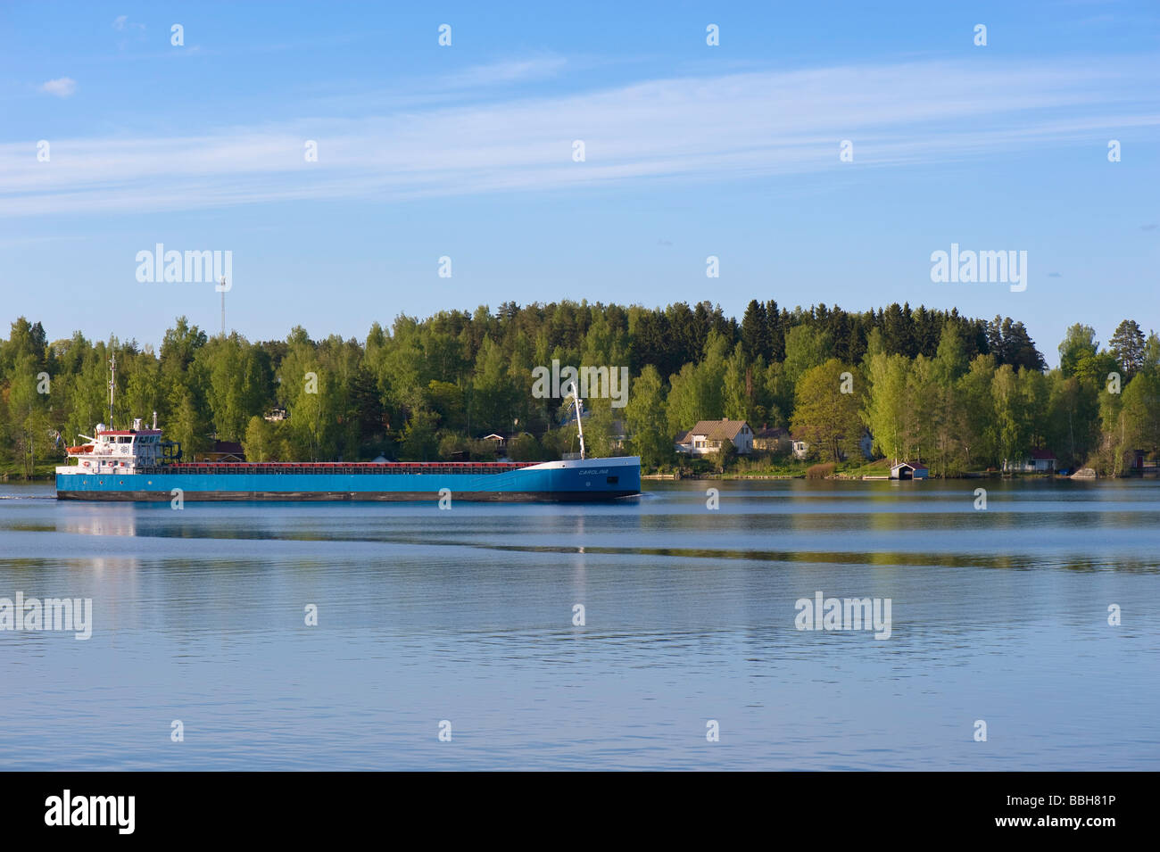 Vista del lago in Puumala Lakeland Carelia Finlandia Foto Stock