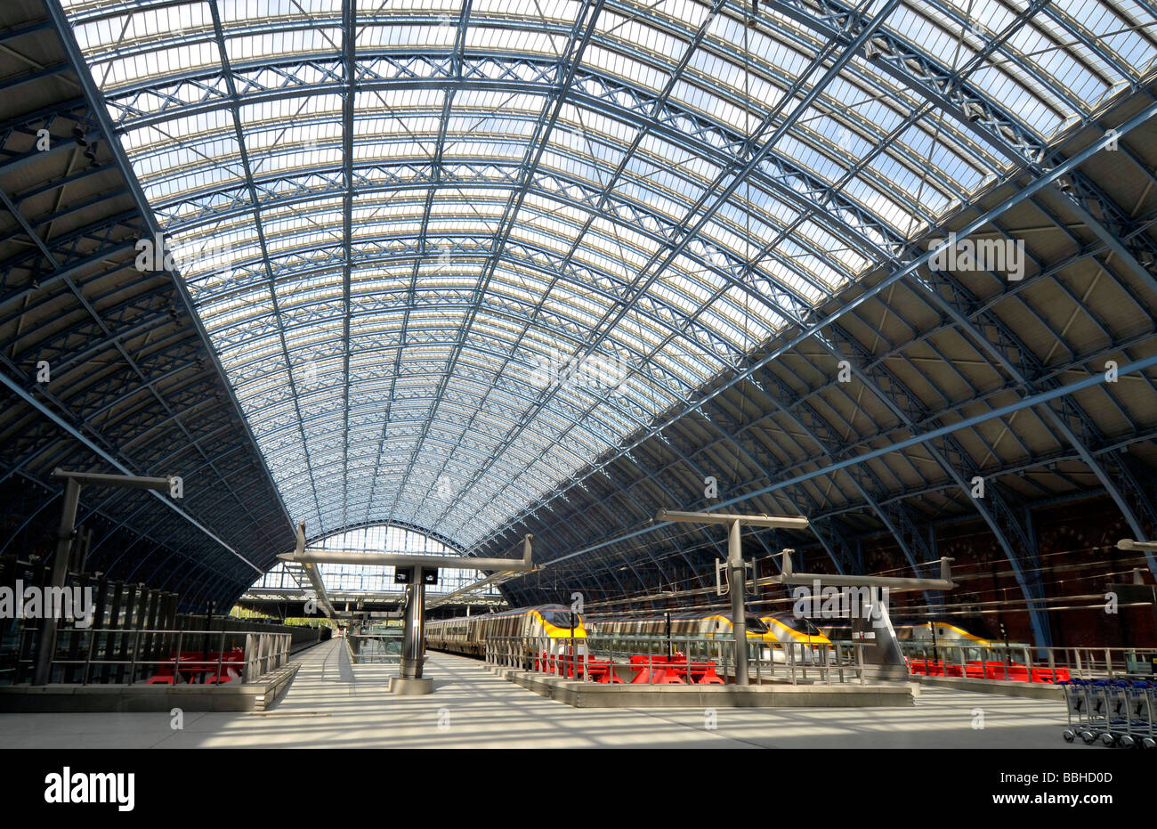 St Pancras stazione ferroviaria di Londra, Gran Bretagna, Regno Unito Foto Stock
