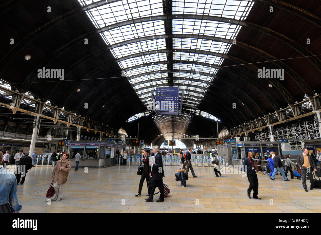 Stazione ferroviaria di Paddington a Londra, Gran Bretagna, Regno Unito Foto Stock