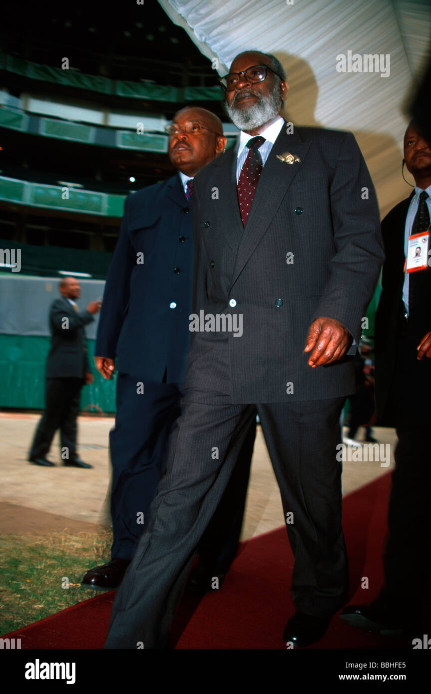 Il lancio dell'Unione africana a Absa Stadium di Durban in Sud Africa il 9 luglio 2002 l'evento ha riunito il maggior numero Foto Stock