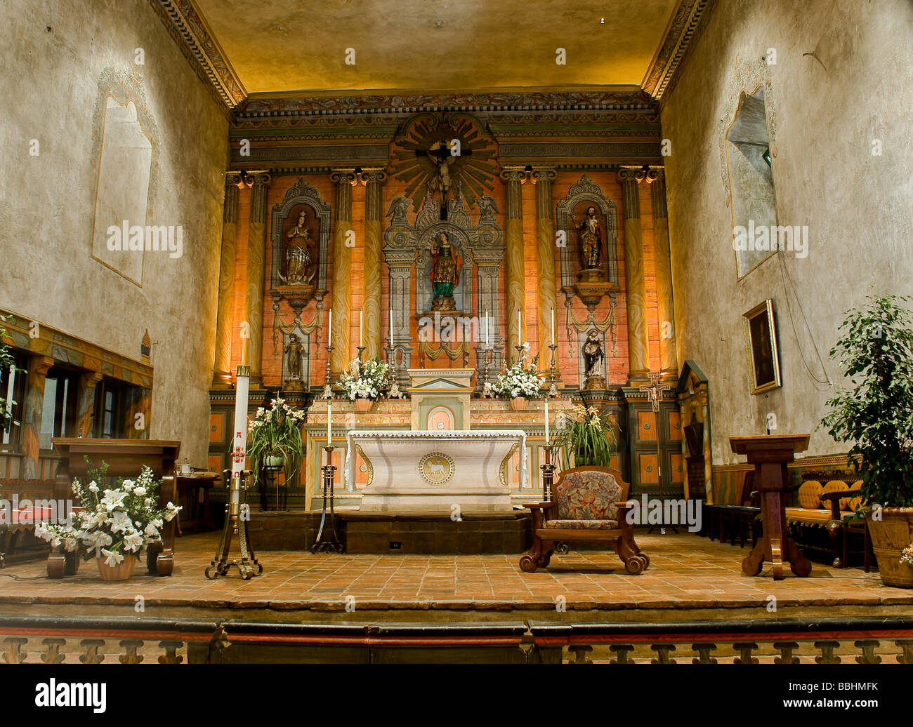 Santuario di Santa Barbara Mission, Santa Barbara, California Foto Stock