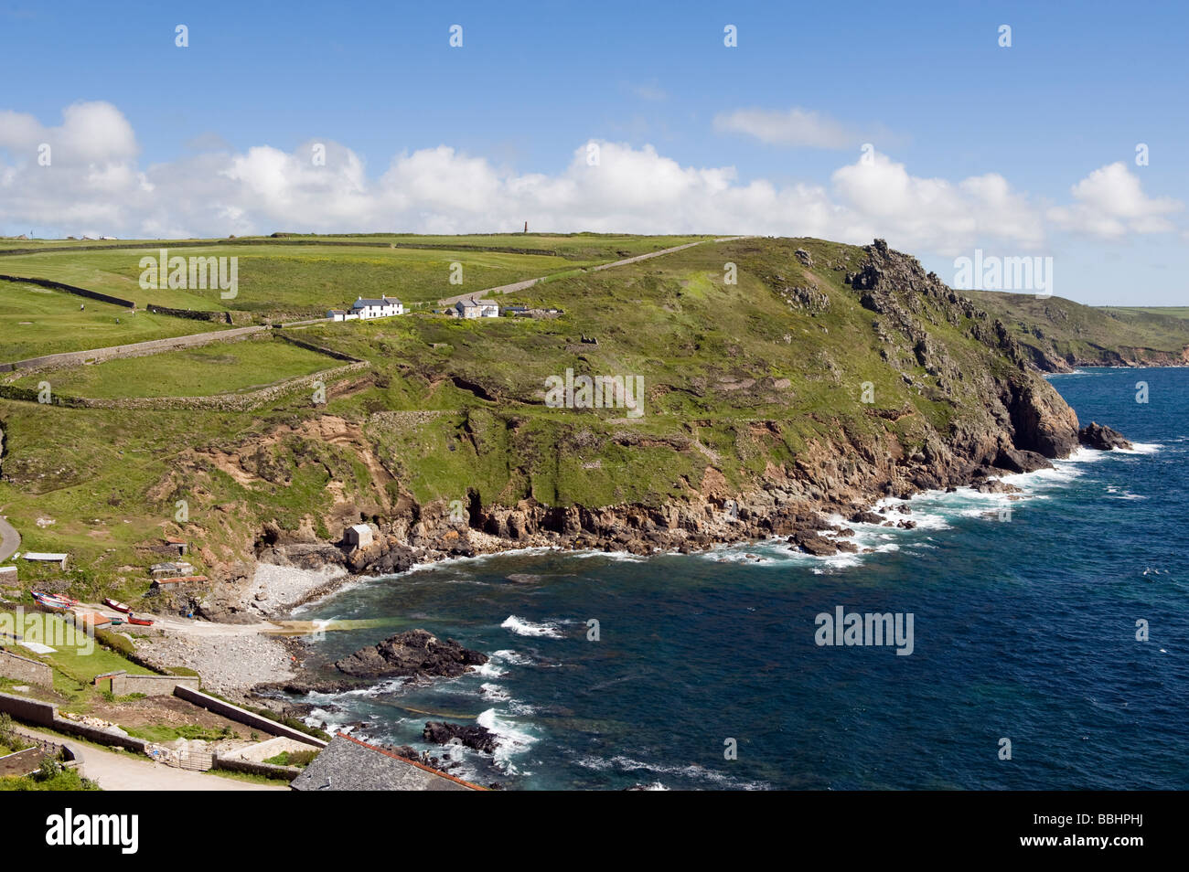 "Sacerdoti Cove',Cape Cornwall a 'alta marea", Inghilterra,'Gran Bretagna " del " Regno Unito " Foto Stock