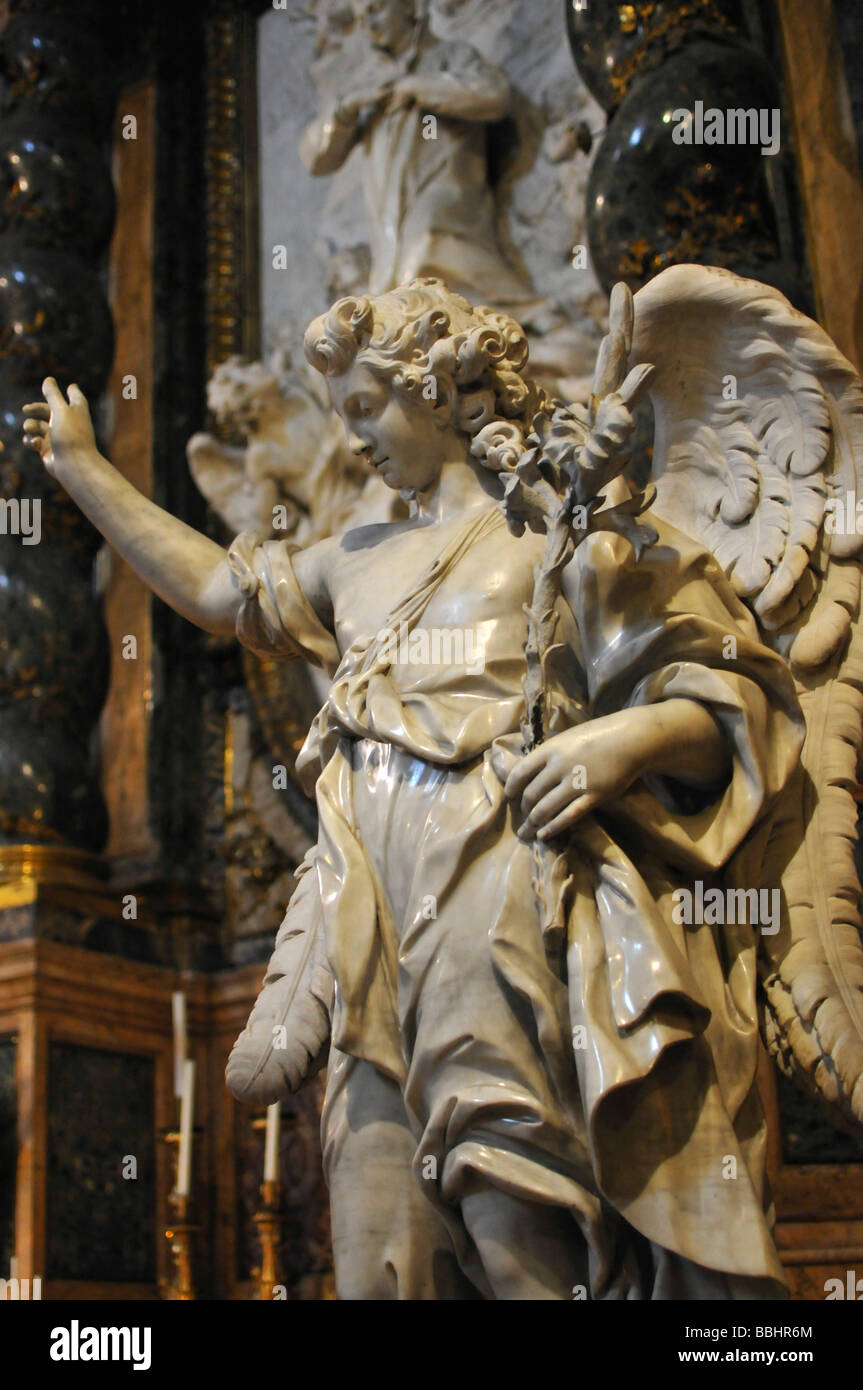 Figura dell'angelo nella Chiesa di Sant'Ignazio di Loyola in campo Marzio, centro storico, Roma, Italia, Europa Foto Stock