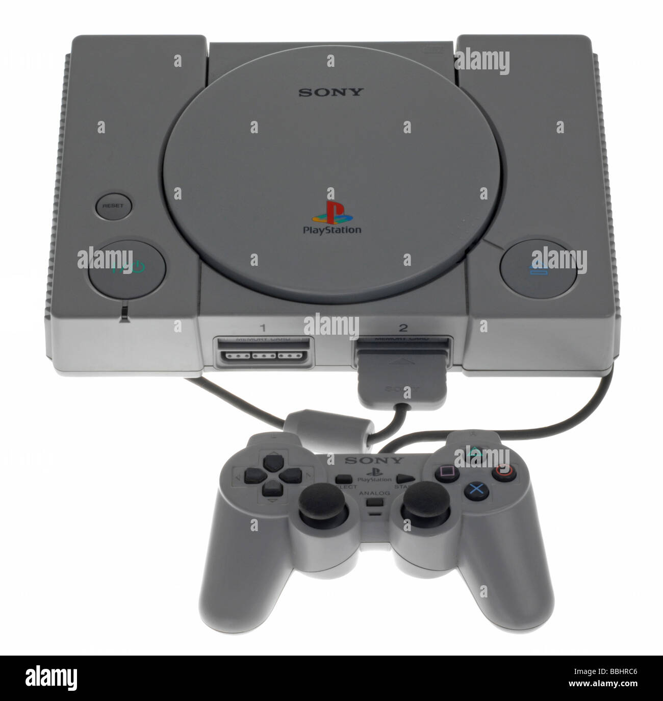 Originale console Playstation Foto Stock