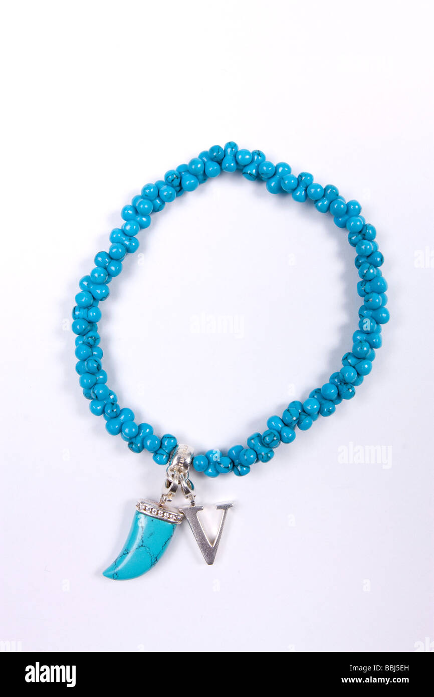 Corallo blu Thomas Sabo fascino bracciale con argento sterling fascino v Foto Stock