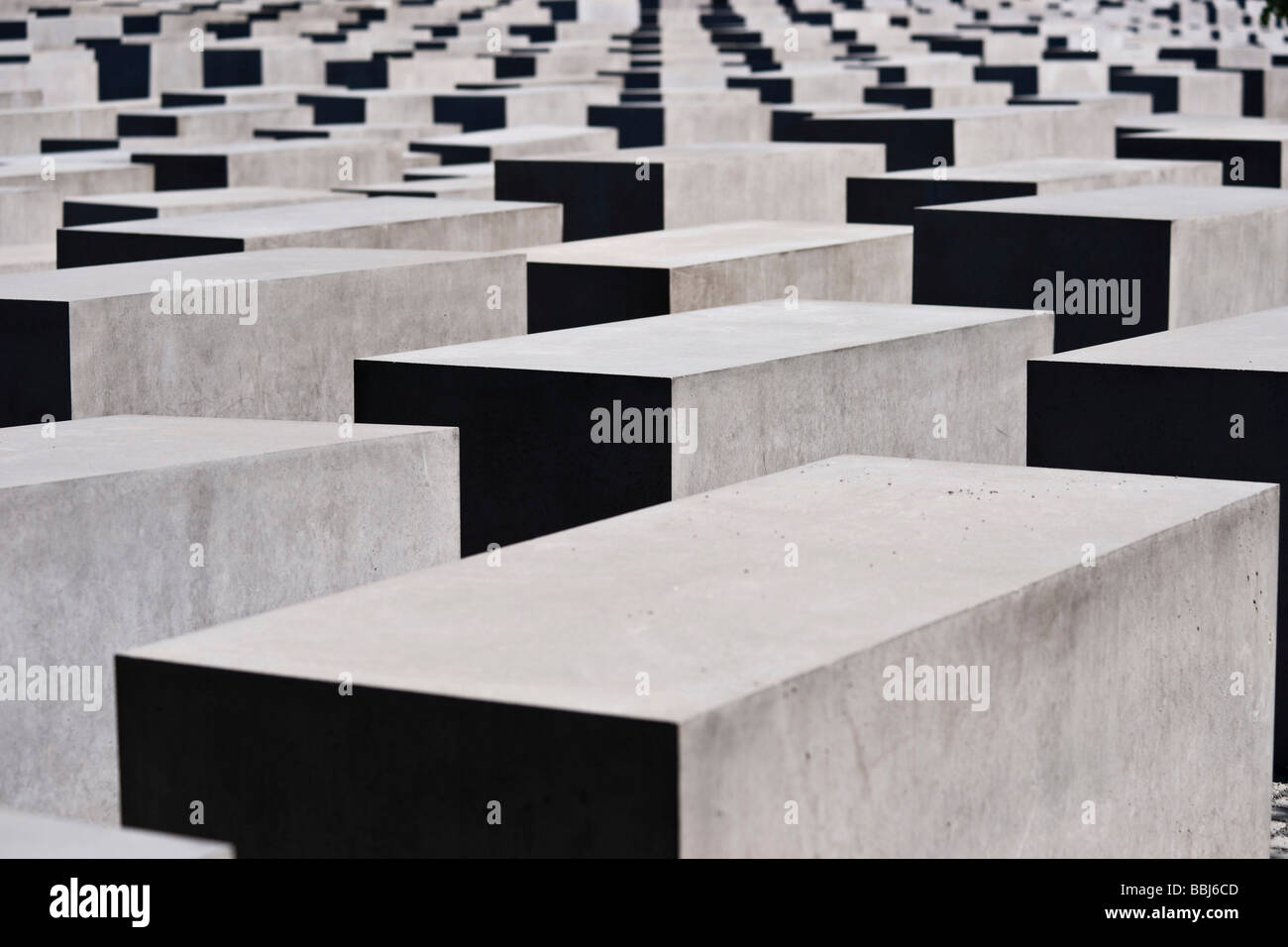 Stelenfeld commemorativo delle uccisioni di massa degli ebrei in Europa, Berlino, Germania, Europa Foto Stock