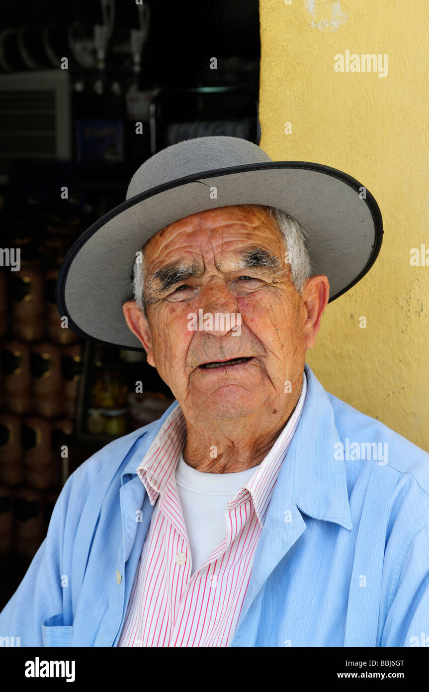 Ritratto di vecchio uomo spagnolo Ronda Spagna Foto Stock