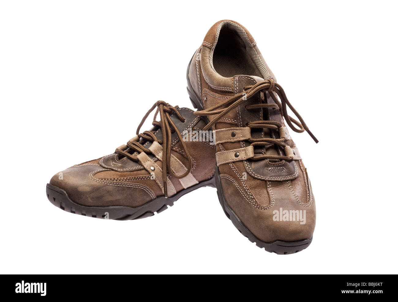 Coppia di mens scarpe da passeggio Foto Stock
