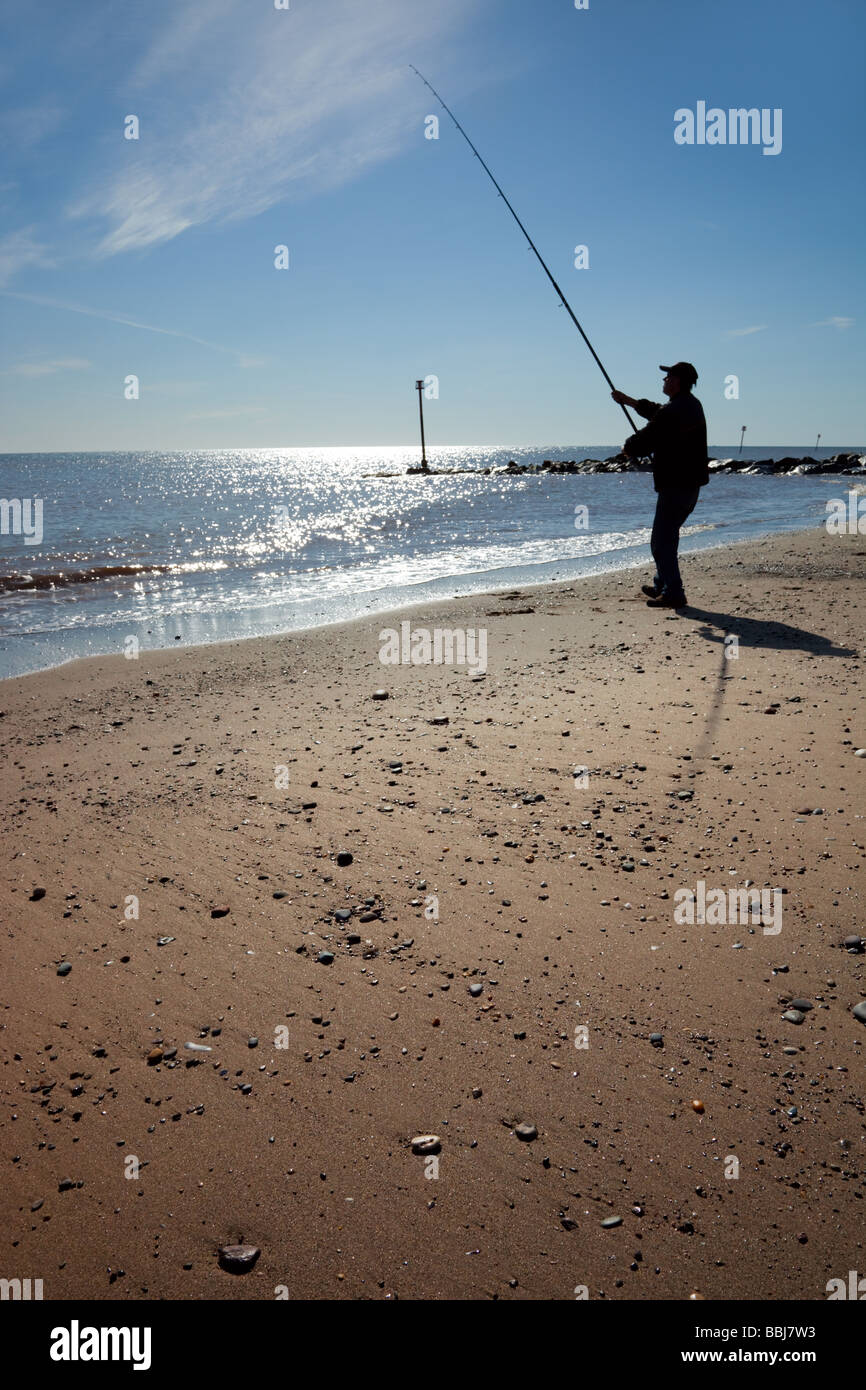 Colata in spiaggia a Ashford Foto Stock