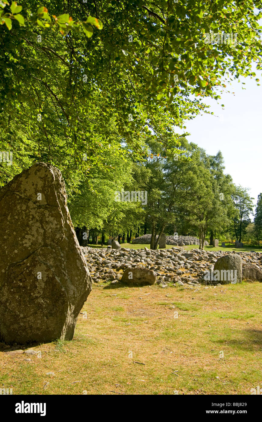 Clava Cairns a Balnuaran vicino a Inverness Highland Regione Scozia UK Foto Stock