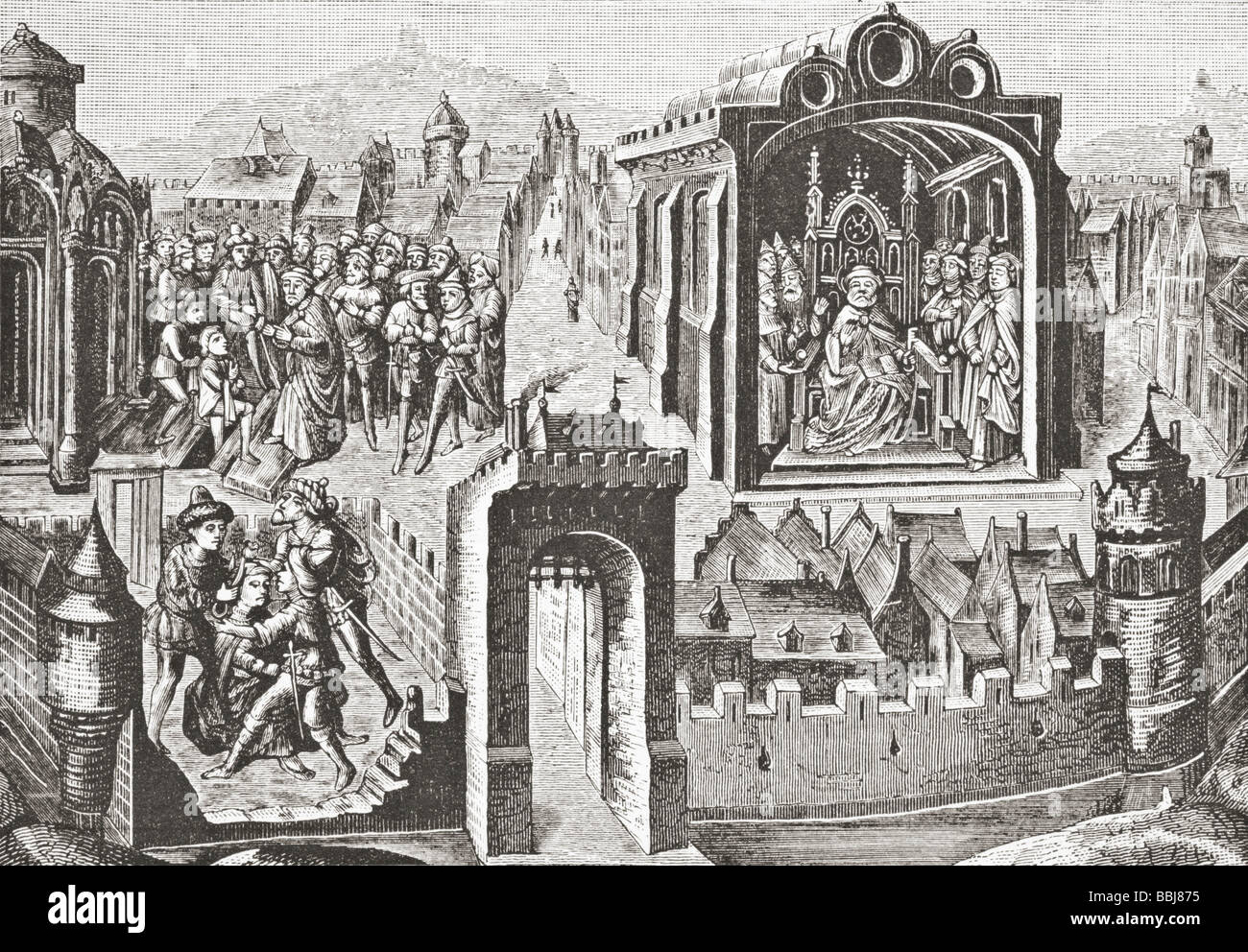 Elezione immaginaria di San Pietro come Papa Foto Stock