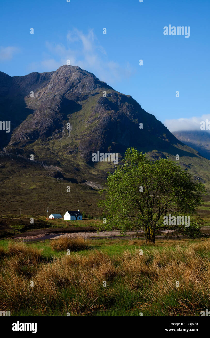 Vista panoramica di Glencoe, Lochaber in Scozia, Regno Unito, Europa Foto Stock