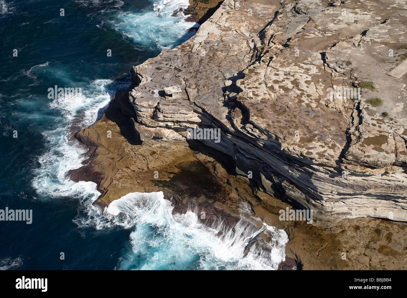 Vecchia postazione militare Maroubra Sydney New South Wales AUSTRALIA antenna Foto Stock