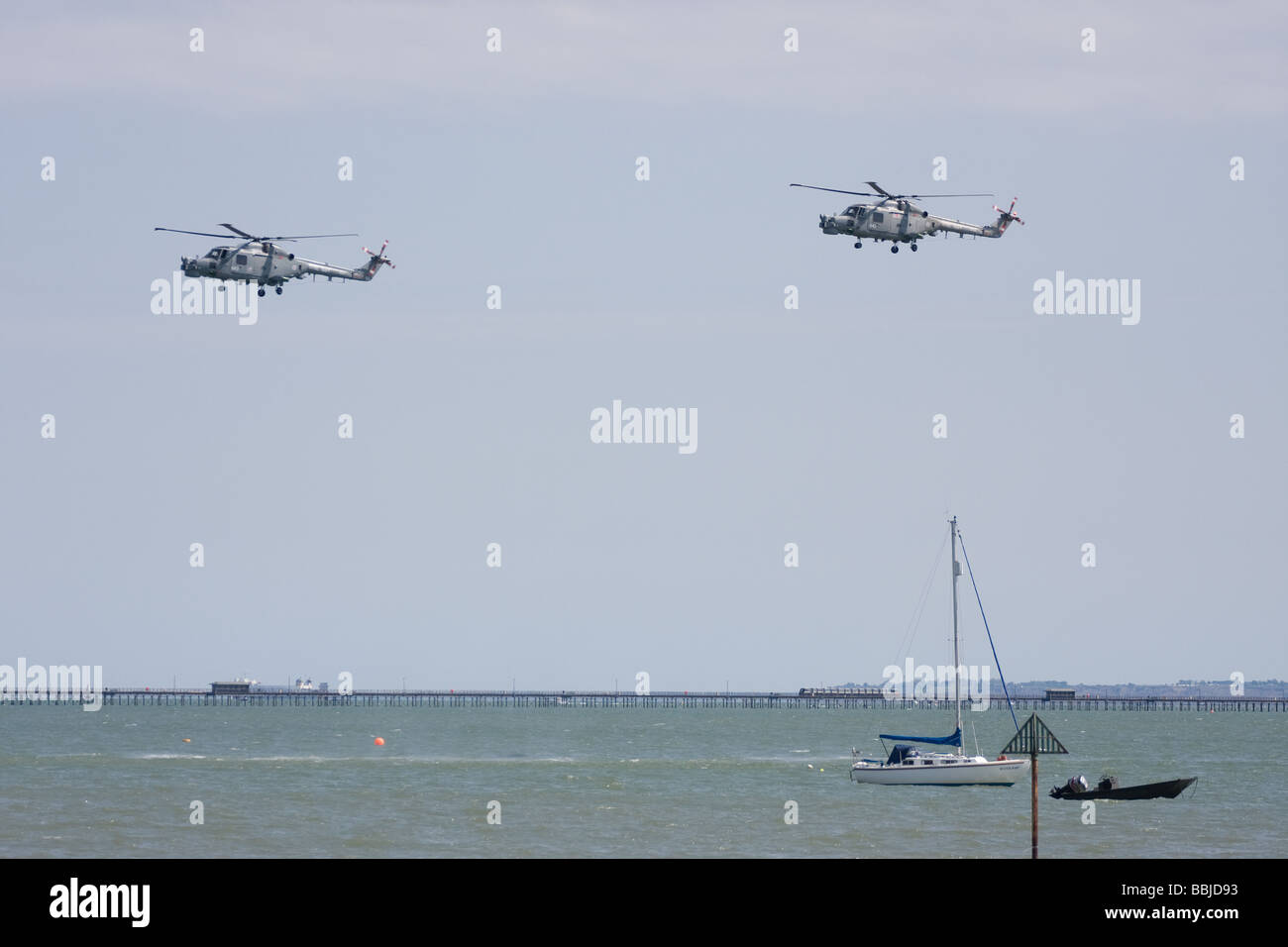 Raf lynx multi role elicottero Pale airshow di southend Inghilterra uk europa Foto Stock