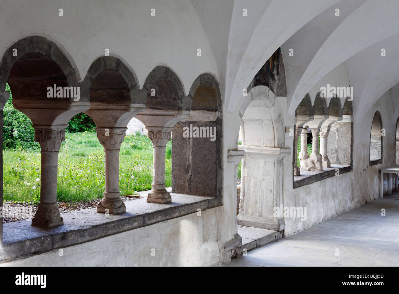 Chiostro, Stift convento Millstatt, in Carinzia Austria, Europa Foto Stock
