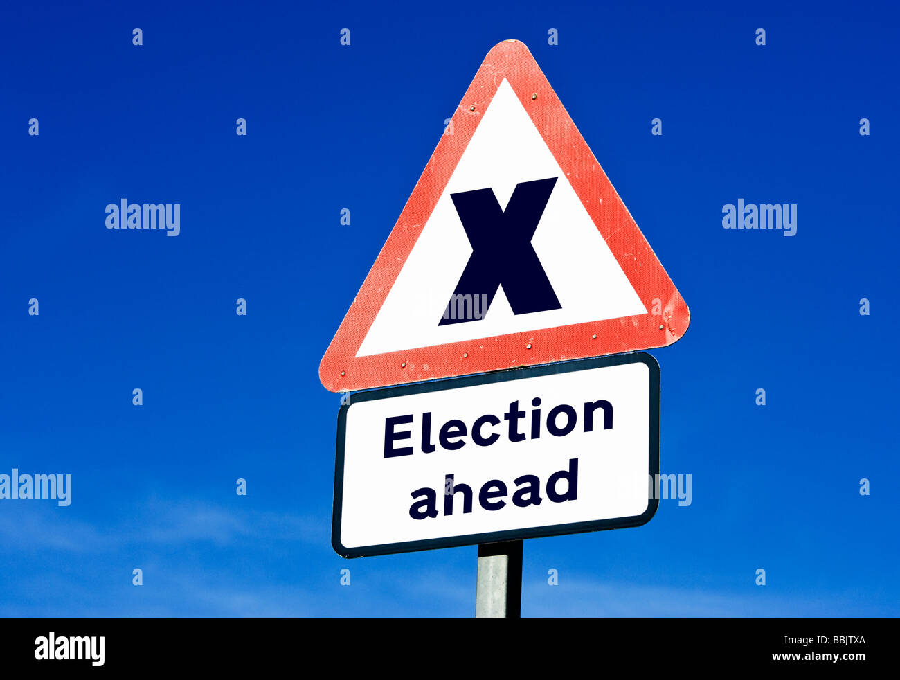 Elezioni generali UK Vote Concept Sign, politica Foto Stock