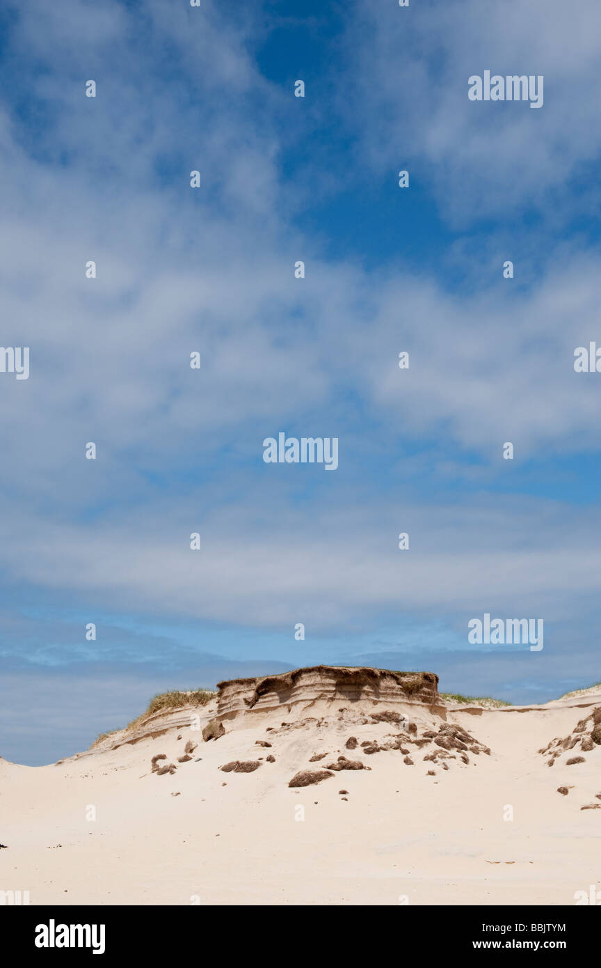 Le dune di sabbia in corrispondenza di Traigh Scarista beach, Isle of Harris, Ebridi Esterne, Scozia Foto Stock