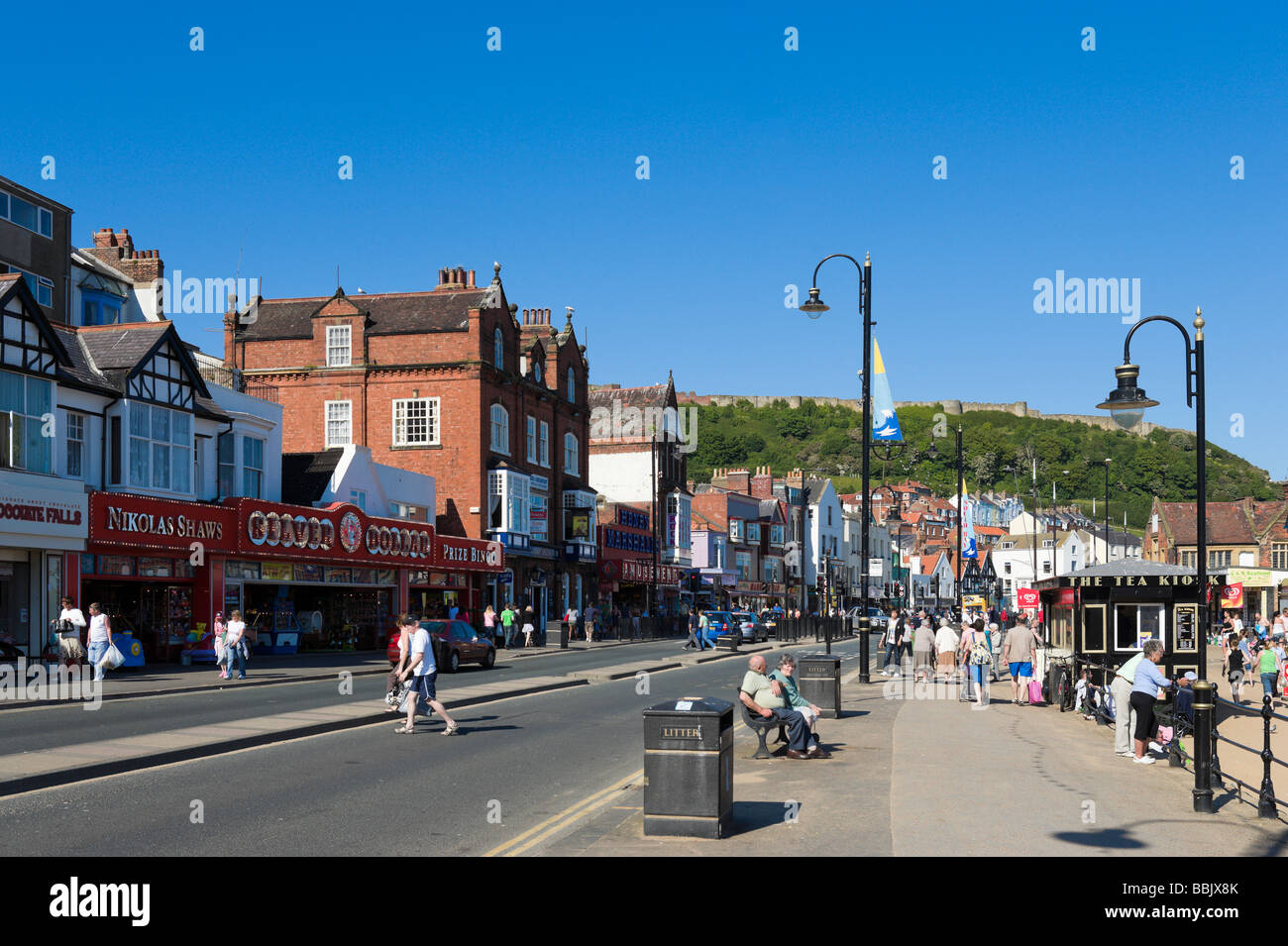 Tipico Sale Giochi sul lungomare di South Bay, Scarborough, East Coast, North Yorkshire, Inghilterra Foto Stock