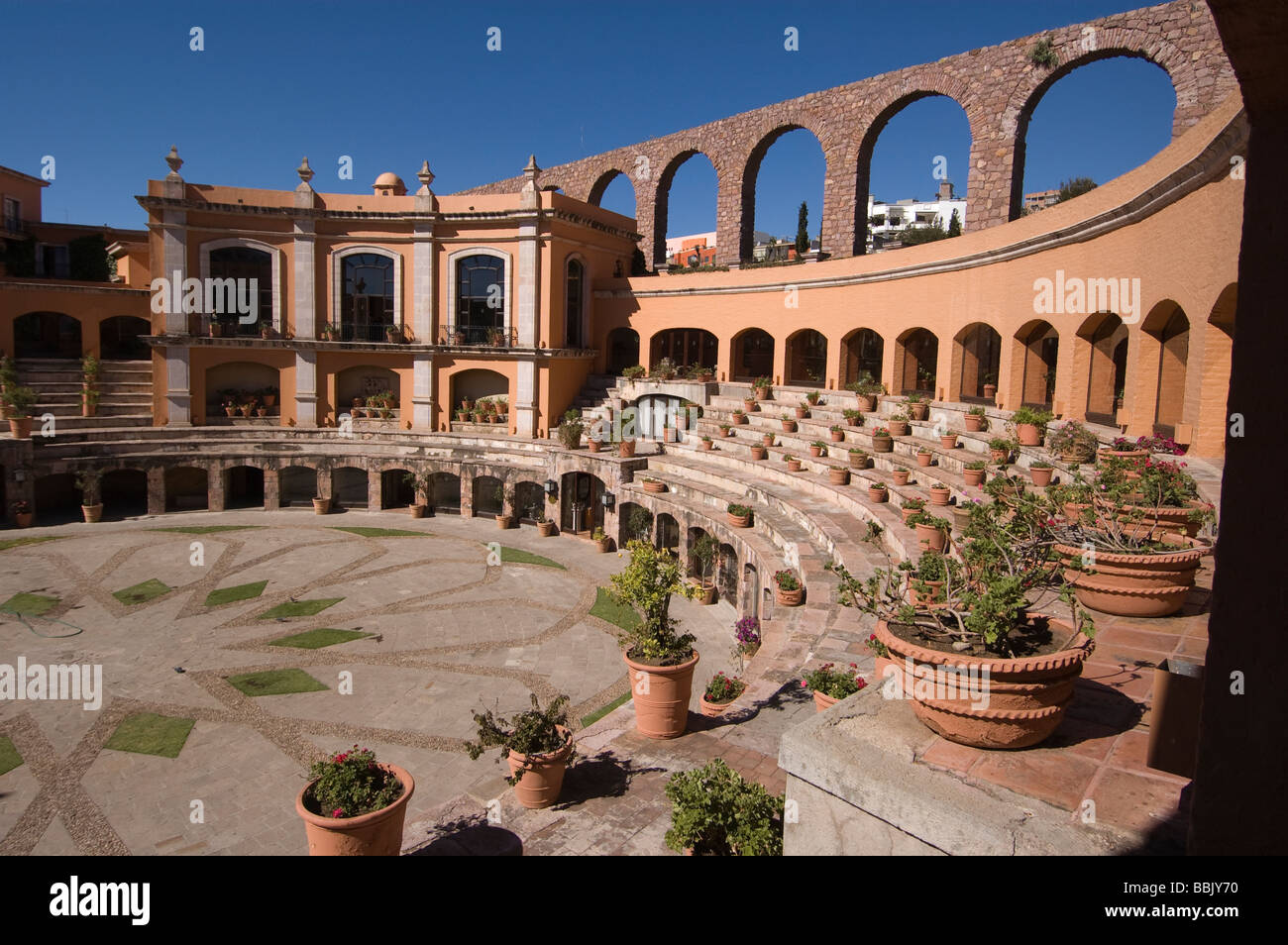 Elk187 1518 Messico Zacatecas Hotel Quinta Real costruito nel vecchio arena Plaza de Toros Foto Stock