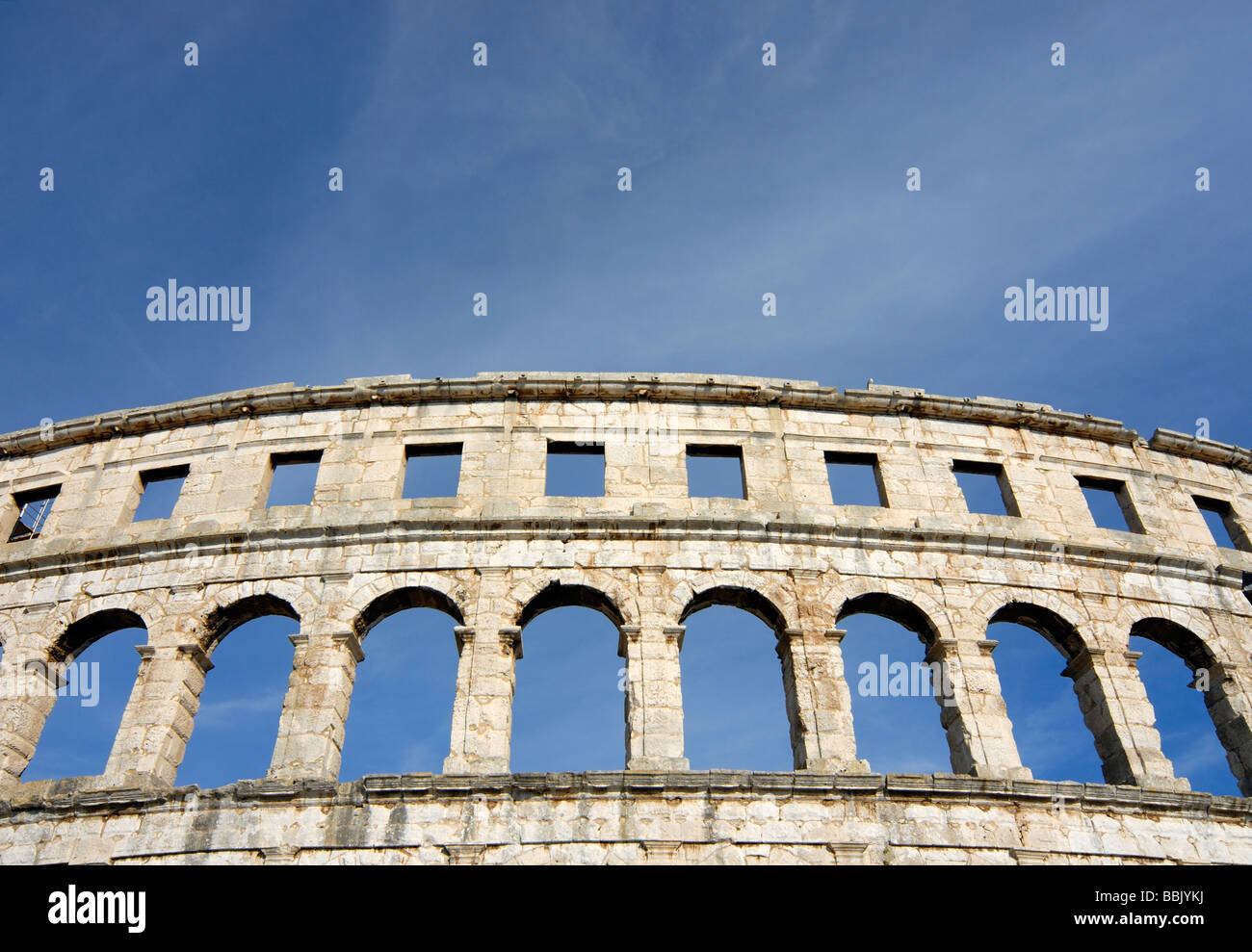 Antico Anfiteatro Romano Arena di Pola Istria Croazia Foto Stock