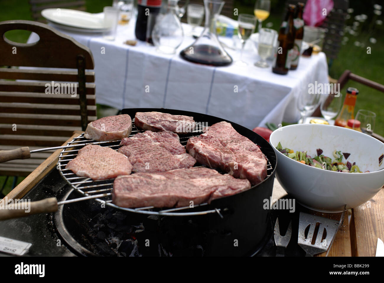 Grill barbecue di carne Foto Stock