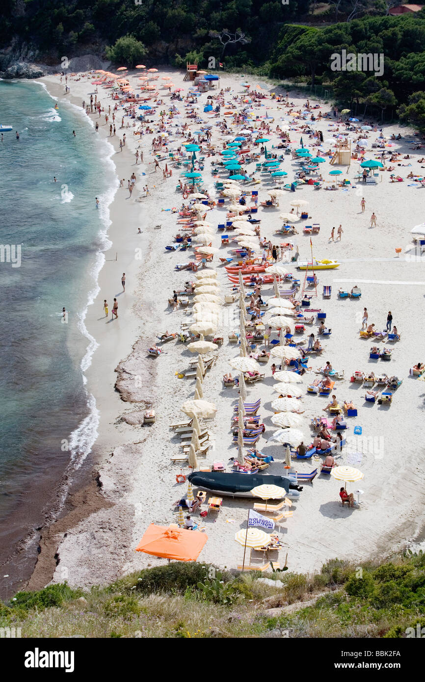 Una spiaggia dell'isola d'Elba, Toscana, Italia. Foto Stock