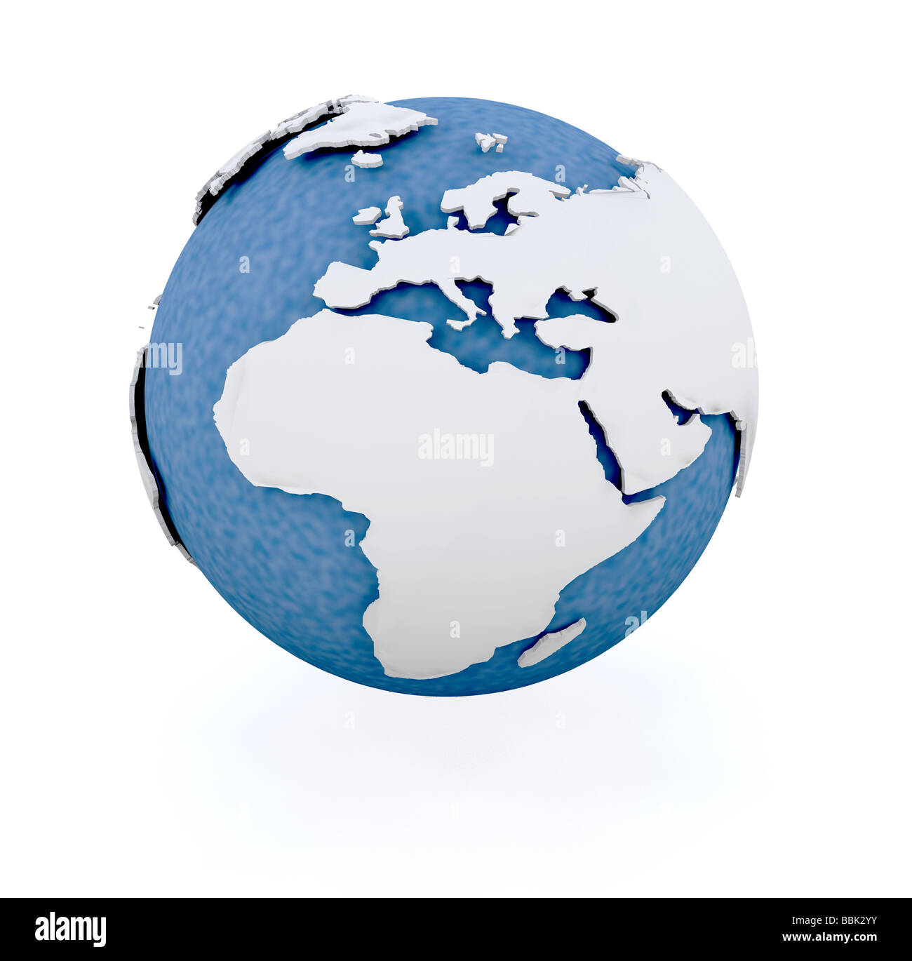 3D render di un globo che mostra l Europa e l Africa Foto Stock