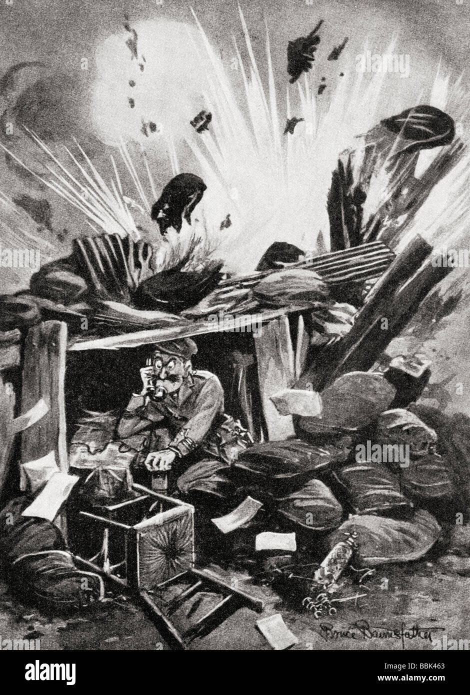 Il tempo di guerra cartoon da Bruce Bairnsfather dal magazzino di venti anni dopo la battaglia del 1914 1918 Foto Stock