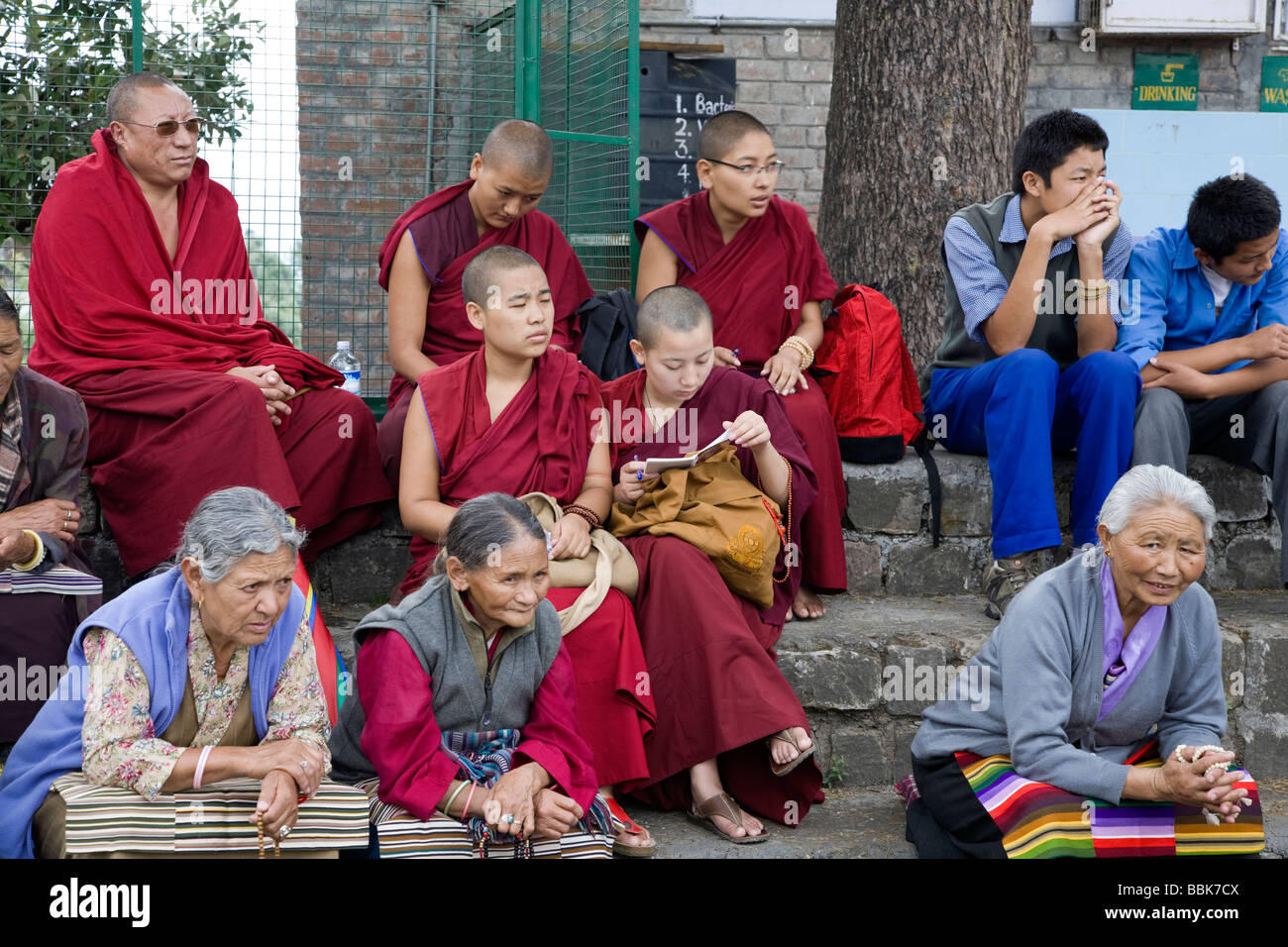 Rifugiati tibetani. McLeod Ganj. Dharamsala. Himachal Pradesh. India Foto Stock