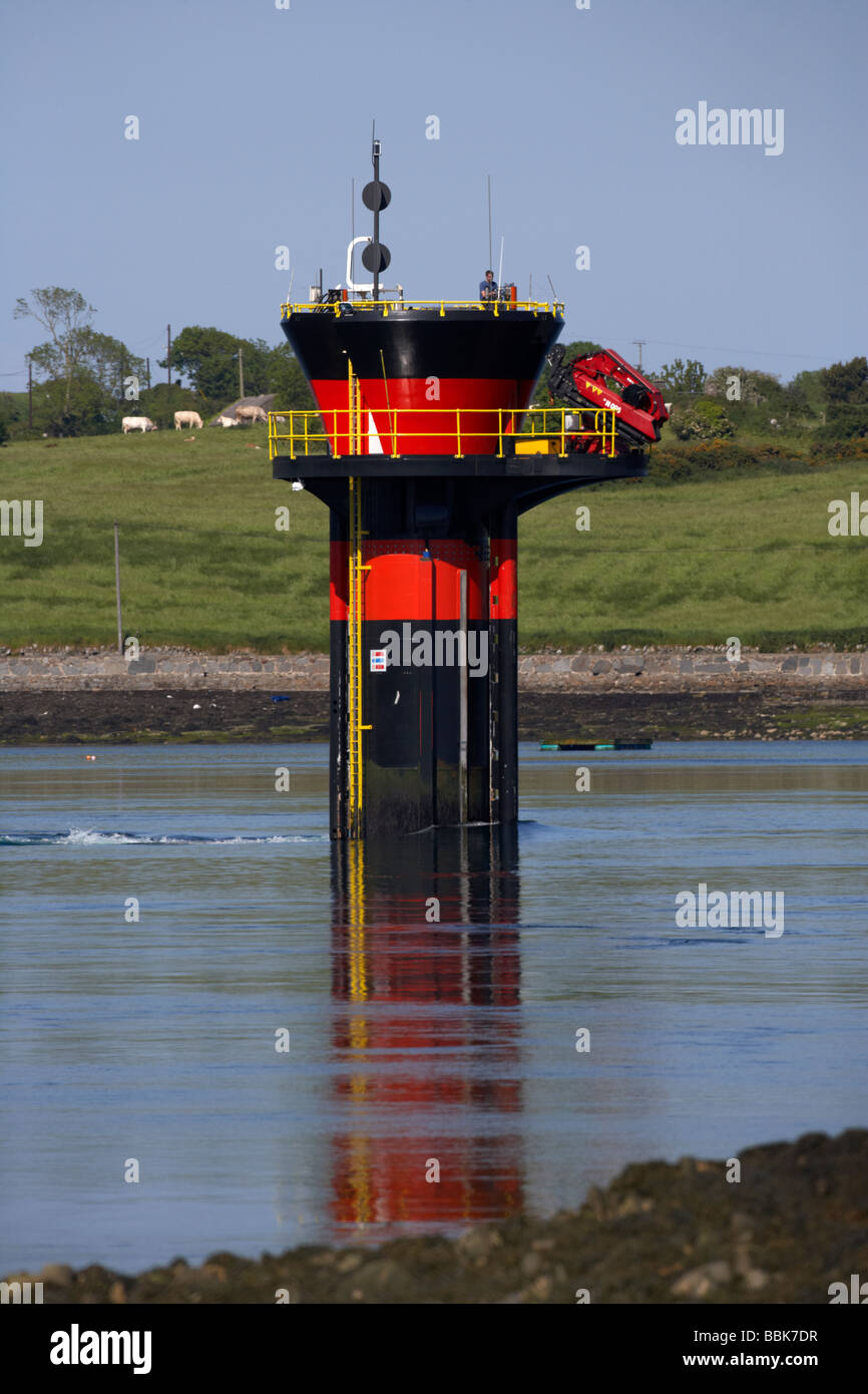 Seagen 1 2 MW di potenza di marea l'installazione il primo nel mondo commerciale corrente di marea del sistema di potenza in Strangford Lough ni Foto Stock