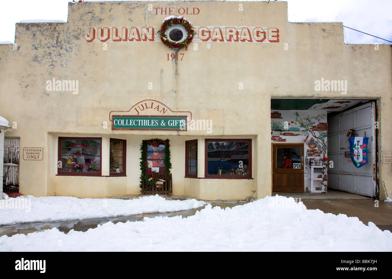 In inverno la neve in Julian California Foto Stock