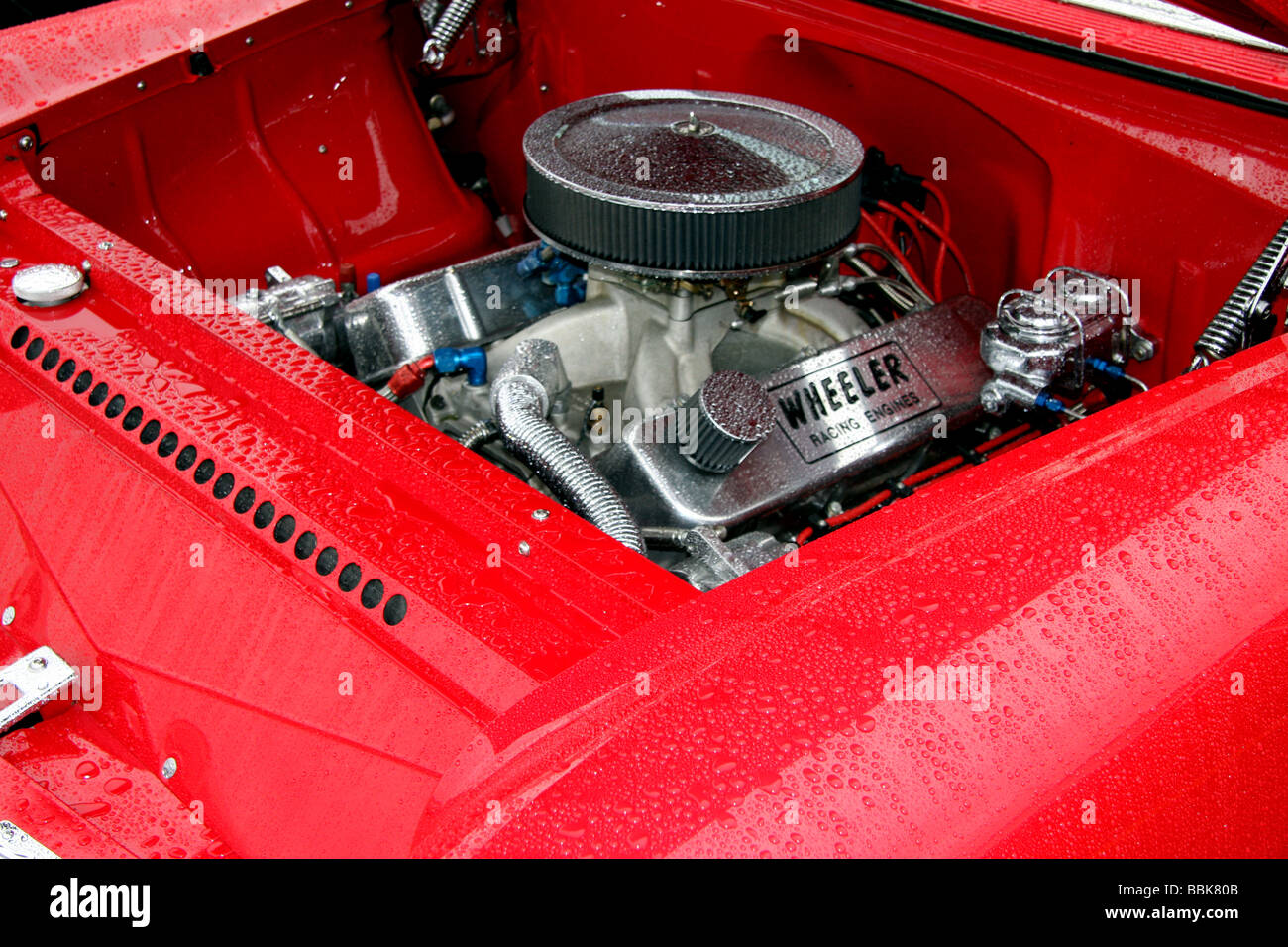 Chevy, Wheeler motore da corsa Foto Stock