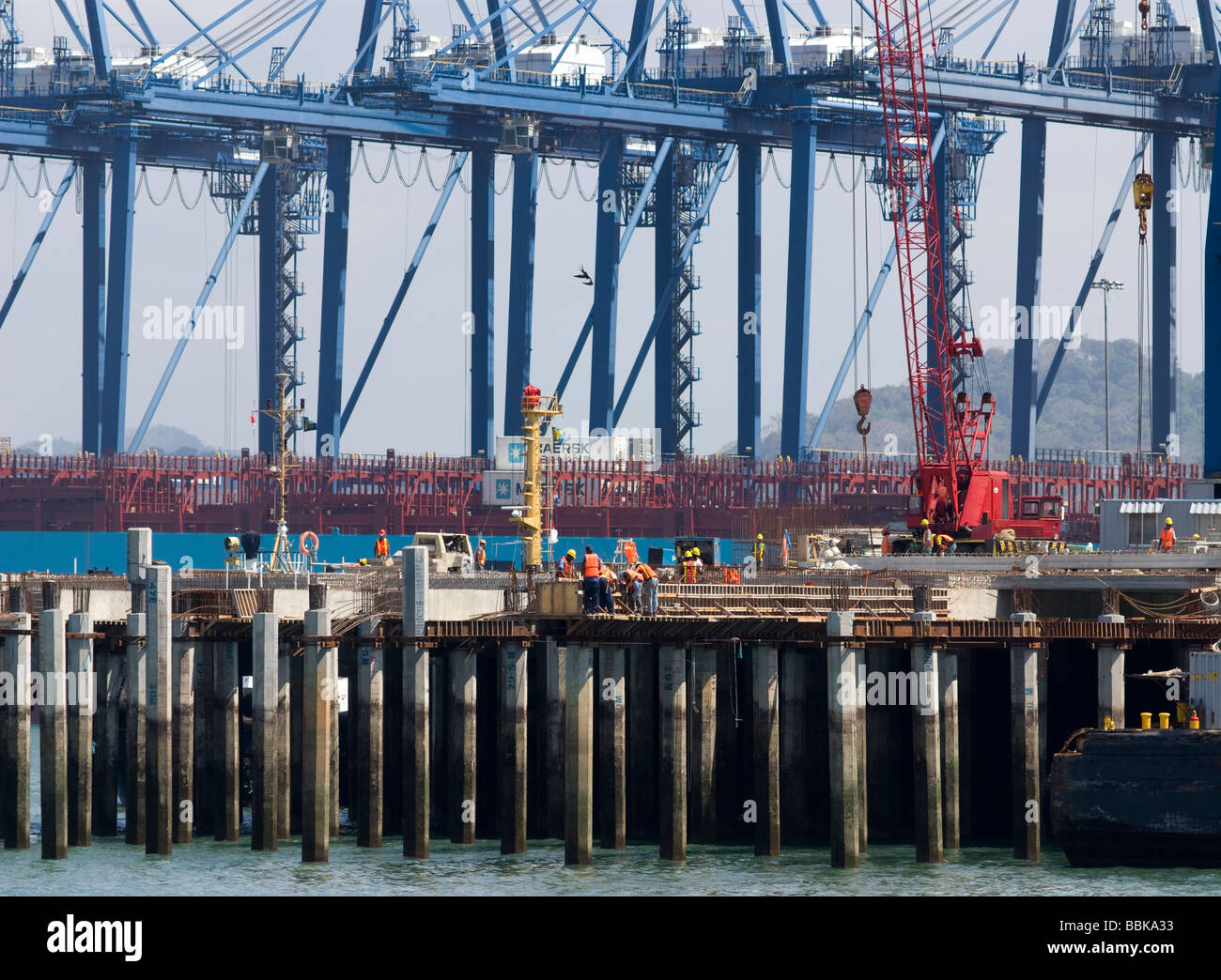 Panama.Panama city.Porto di Balboa.attività portuali. Foto Stock