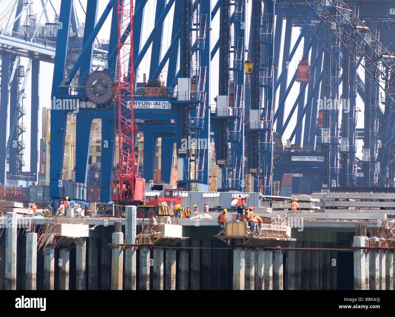 Panama.Panama city.Porto di Balboa.attività portuali. Foto Stock