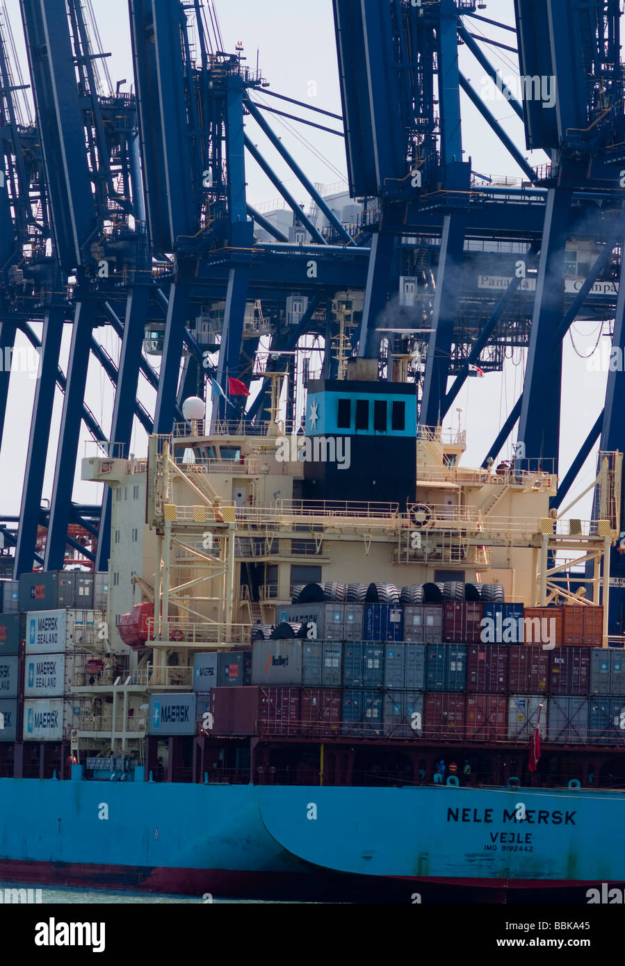 Panama.Panama city.Porto di Balboa.attività portuali. Foto Stock