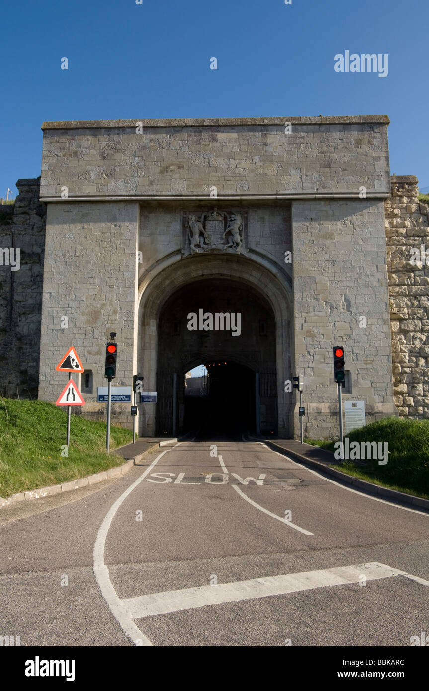 L'ingresso a HMP Il Verne sulla isola di Portland nel Dorset, Inghilterra. Verne il carcere è una categoria C agevolazione per i maschi adulti. Foto Stock