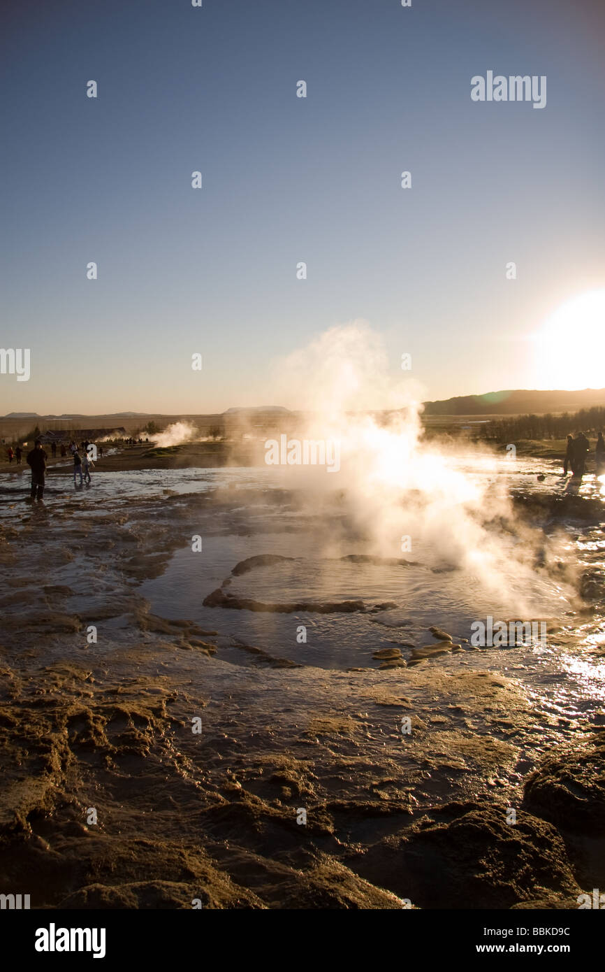 Geyser Islanda Foto Stock