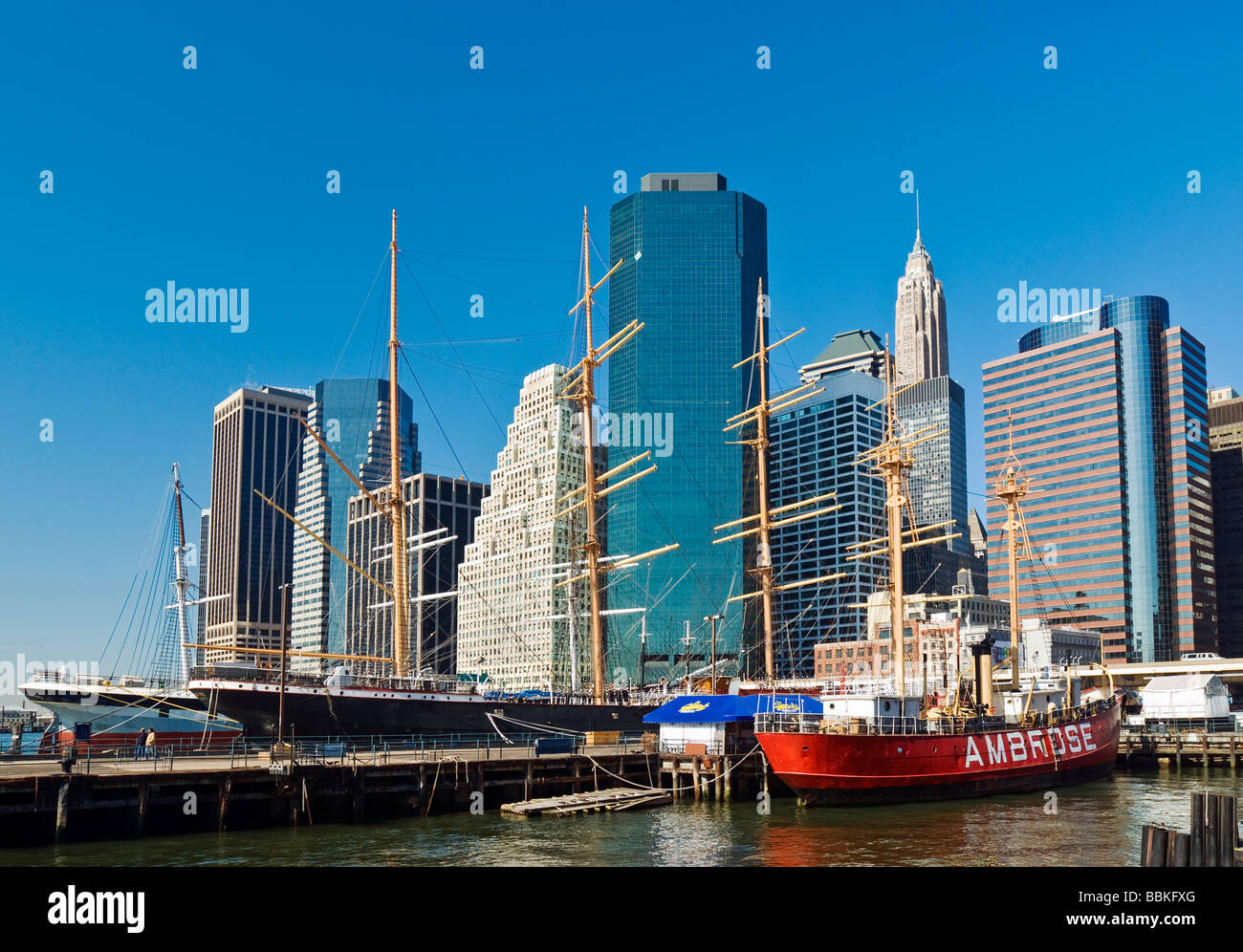 Il Seaport Financial District Foto Stock