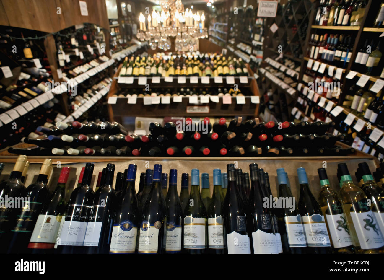 Interior Madison Wine Shop Madison Connecticut USA Foto Stock