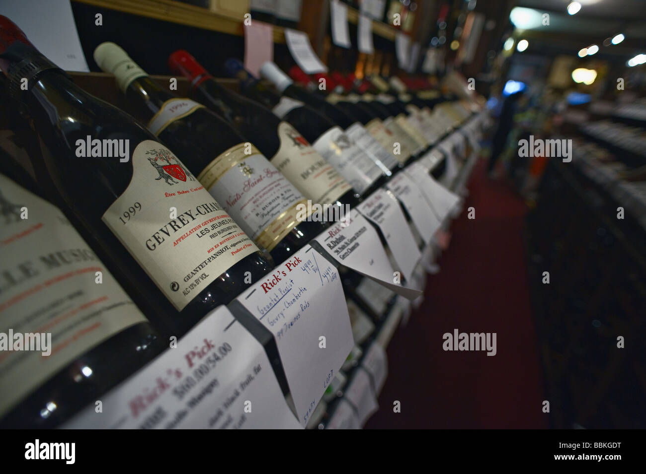 Interior Madison Wine Shop Madison Connecticut USA Foto Stock