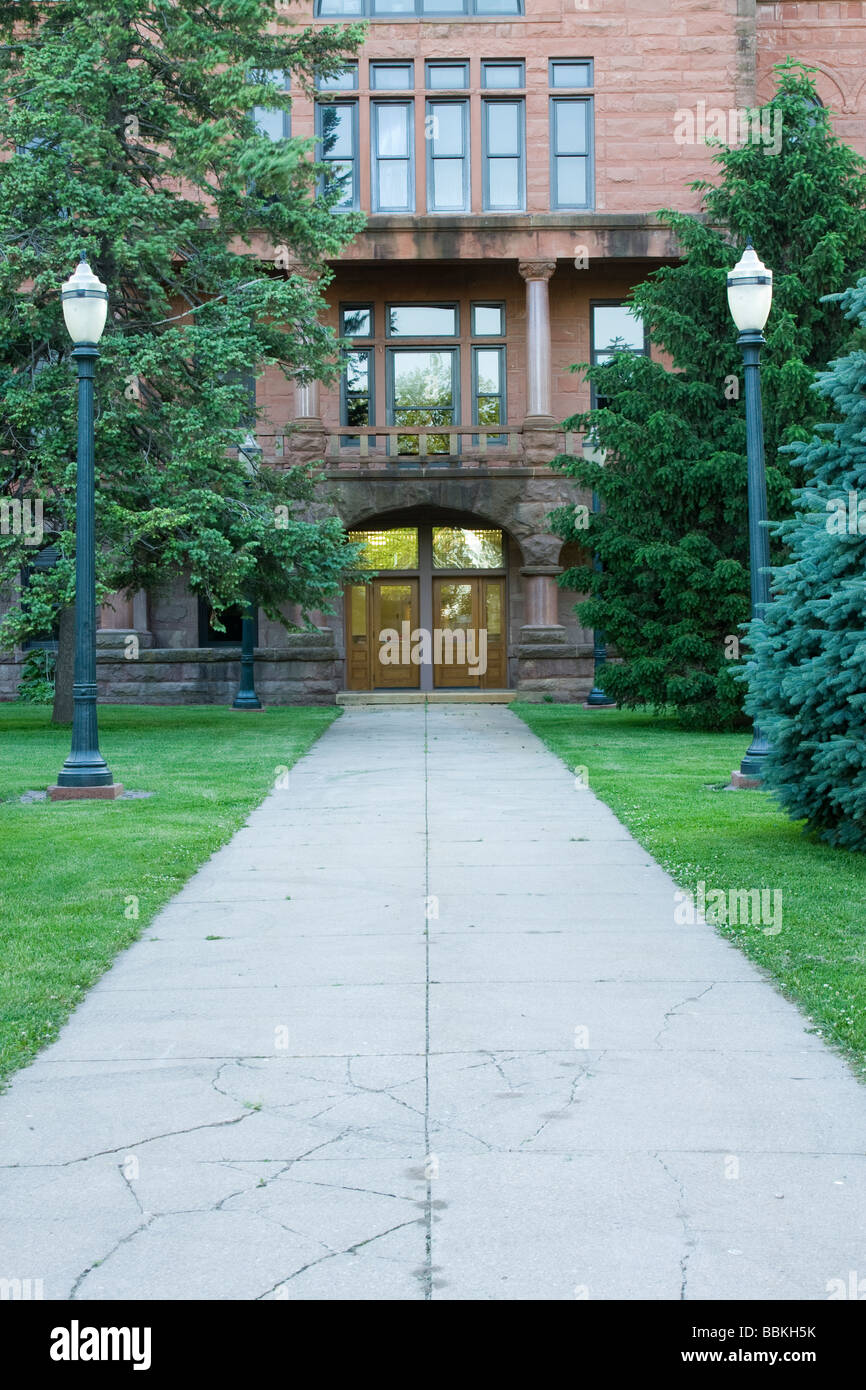 Ingresso principale a Clinton County Courthouse, Clinton, Iowa, USA Foto Stock