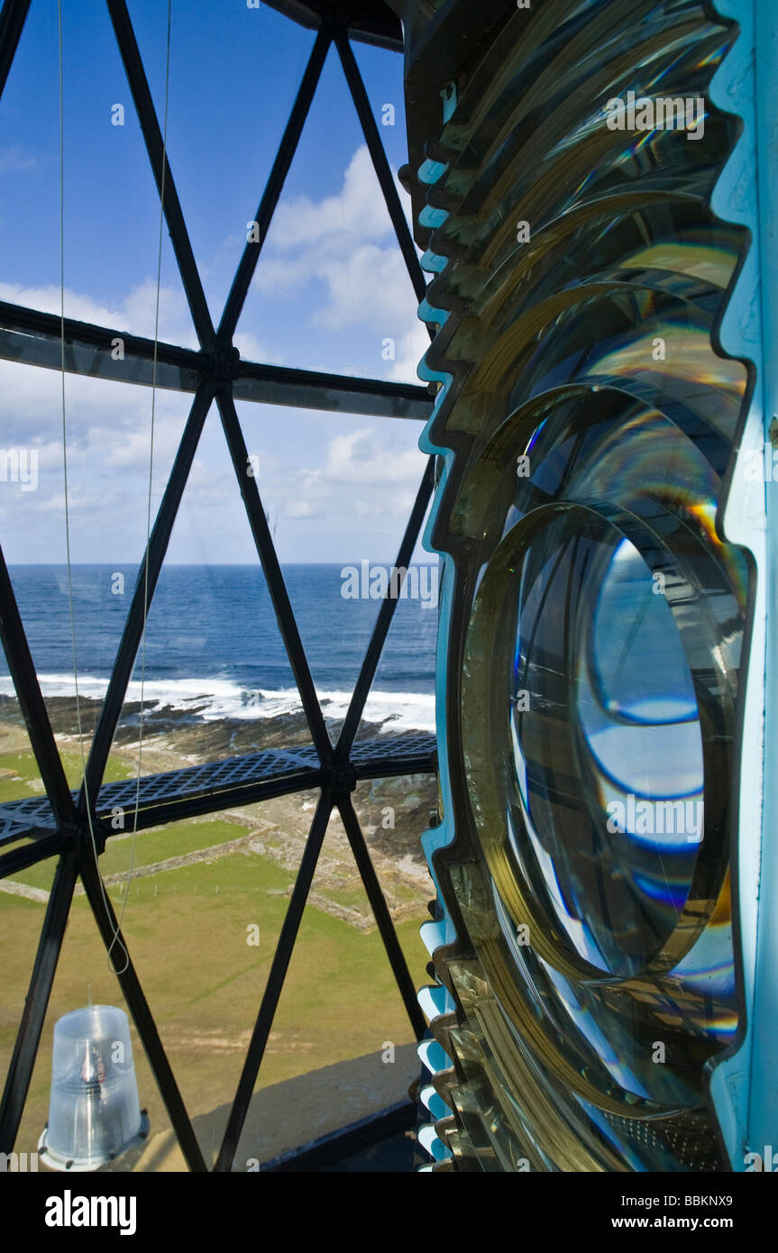 Dh North Ronaldsay ORKNEY North Ronaldsay Faro lente della luce Foto Stock