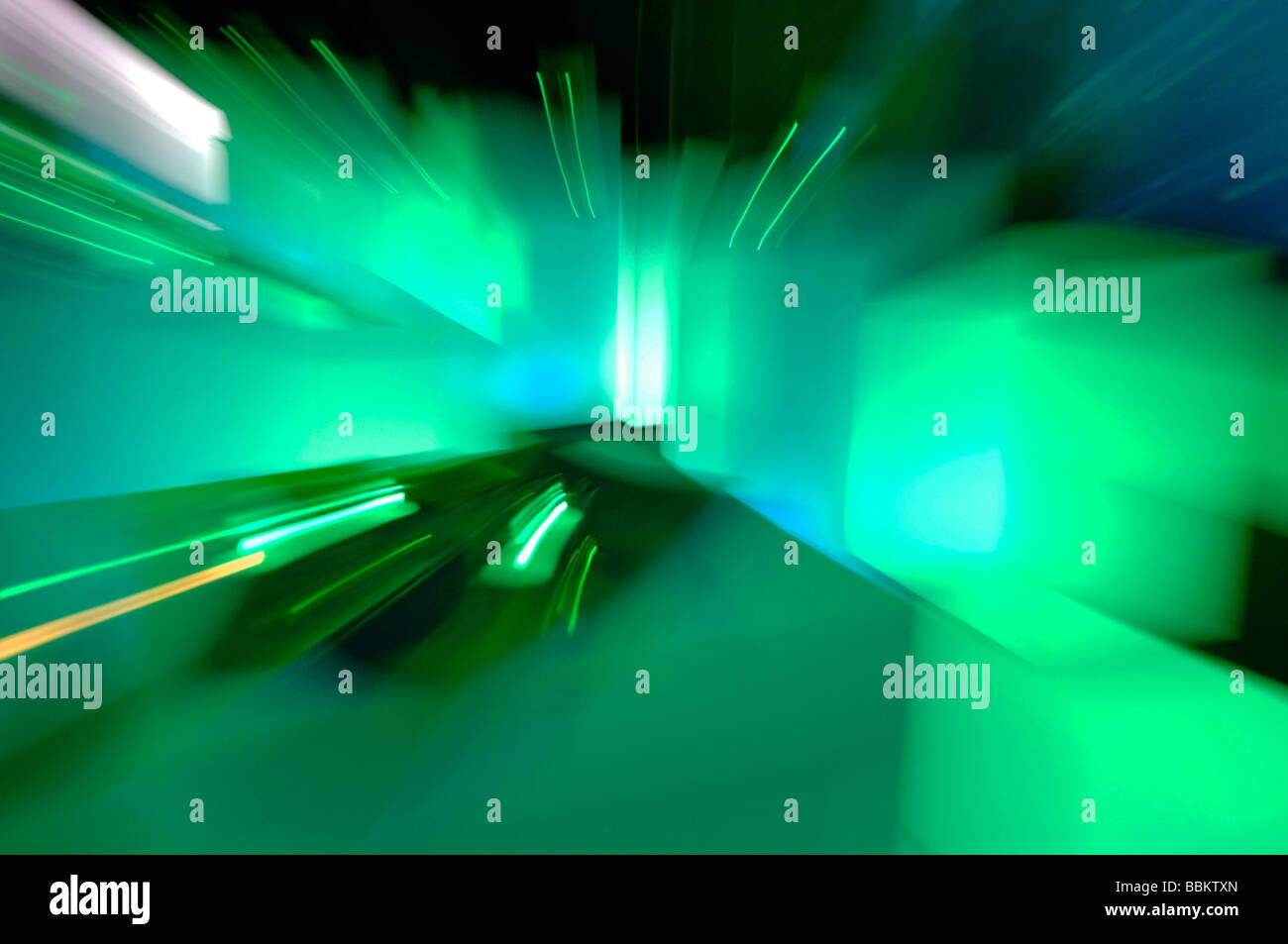 Luce arte, piazze illuminate, effetto di zoom Foto Stock
