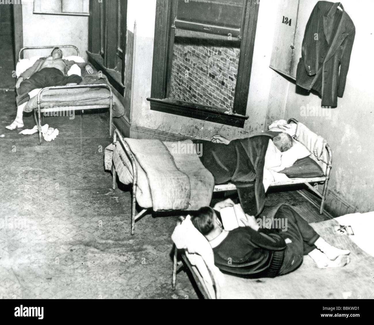 La povertà una topaia di Chicago durante la Grande Depressione degli anni trenta Foto Stock